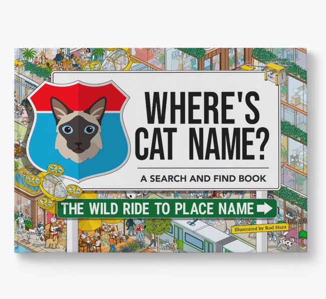 Personalized Cat Book - Where's Your Cat - Wild Ride